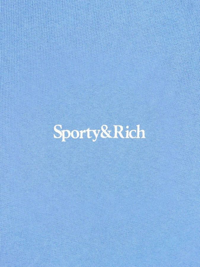 Sporty & Rich Sweater met logoprint Blauw