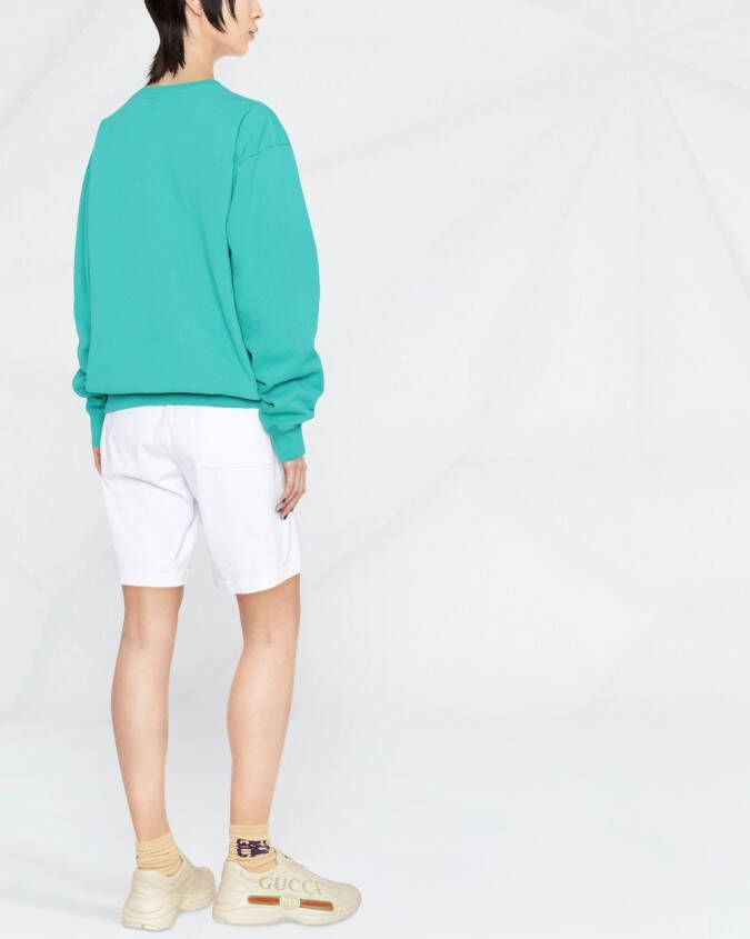 Sporty & Rich Sweater met logoprint Blauw