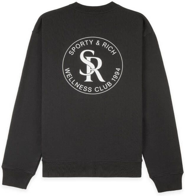 Sporty & Rich Sweater met logoprint Zwart