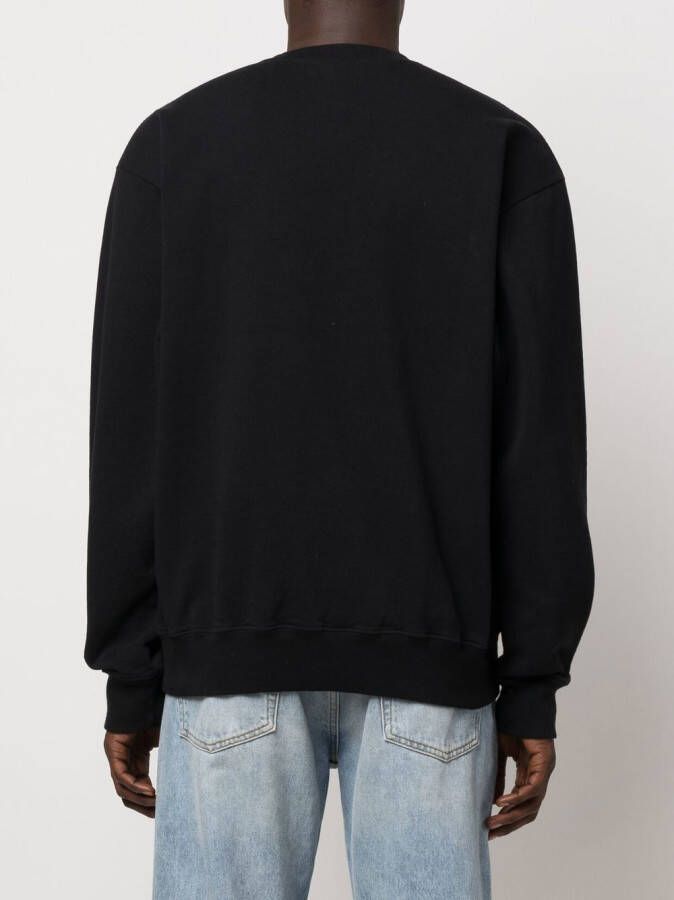 Sporty & Rich Sweater met logoprint Zwart