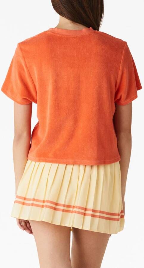Sporty & Rich T-shirt met geborduurd logo Oranje