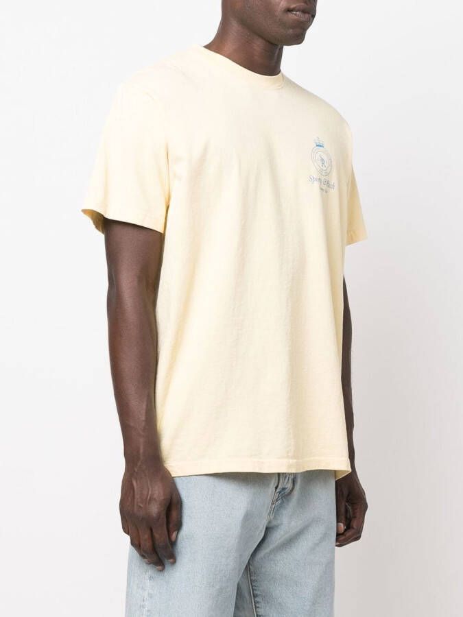 Sporty & Rich T-shirt met logo Geel