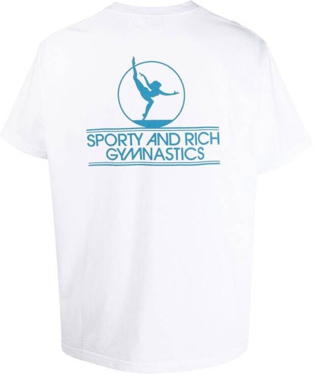 Sporty & Rich T-shirt met logo Wit