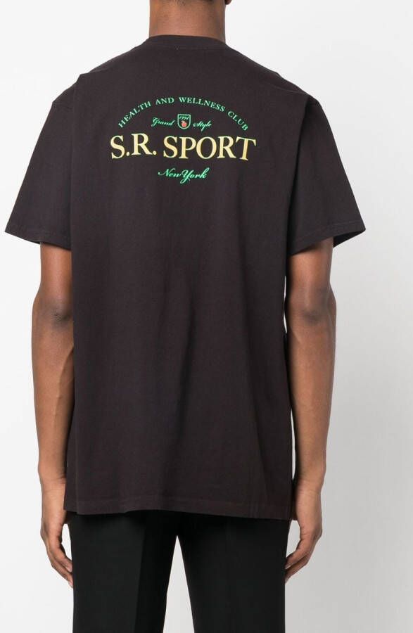 Sporty & Rich T-shirt met logoprint Zwart