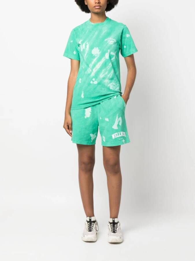 Sporty & Rich T-shirt met tie-dye print Groen