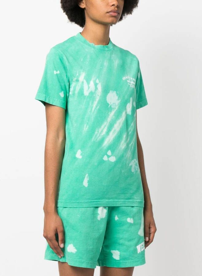 Sporty & Rich T-shirt met tie-dye print Groen