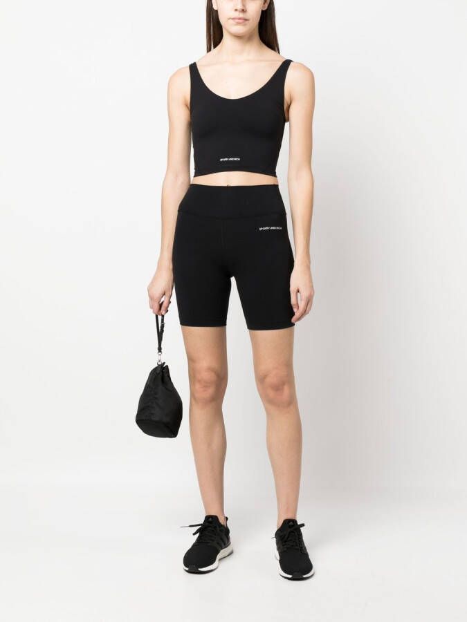Sporty & Rich Top met logoprint Zwart