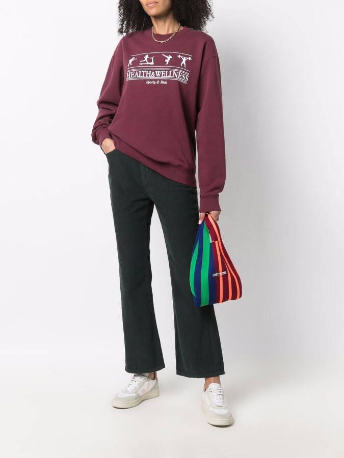 Sporty & Rich Top met print Rood
