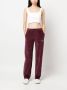 Sporty & Rich Fluwelen trainingsbroek met zijstreep Rood - Thumbnail 2