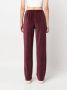 Sporty & Rich Fluwelen trainingsbroek met zijstreep Rood - Thumbnail 4