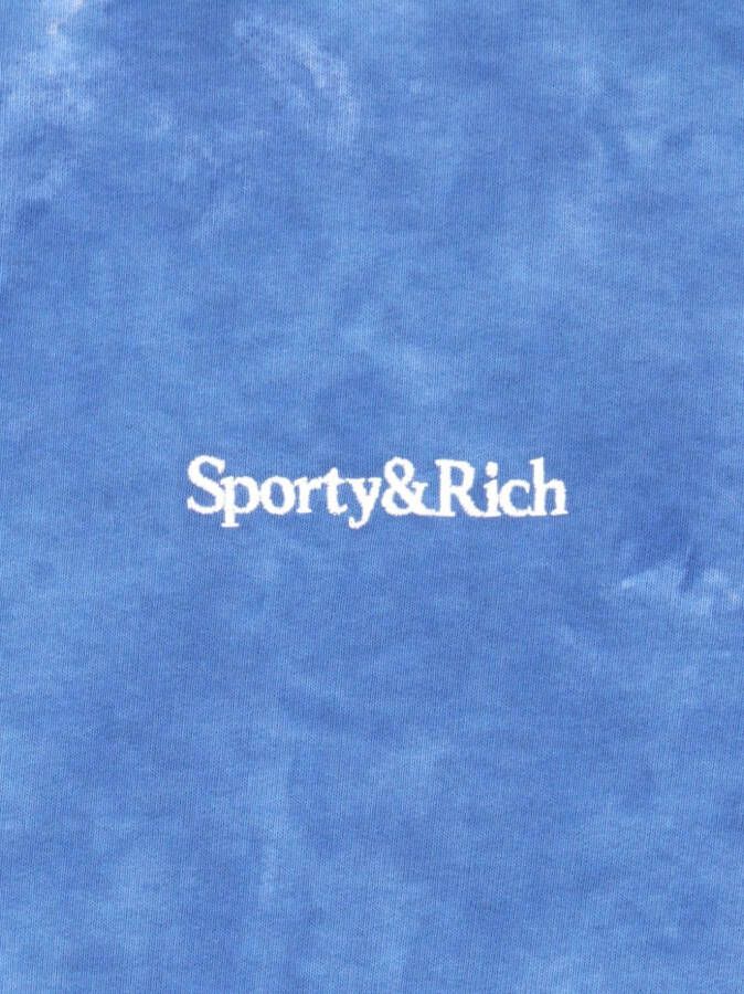 Sporty & Rich Trainingsshorts met geborduurd logo Blauw
