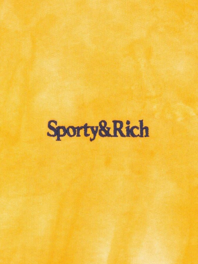 Sporty & Rich Trainingsshorts met geborduurd logo Geel
