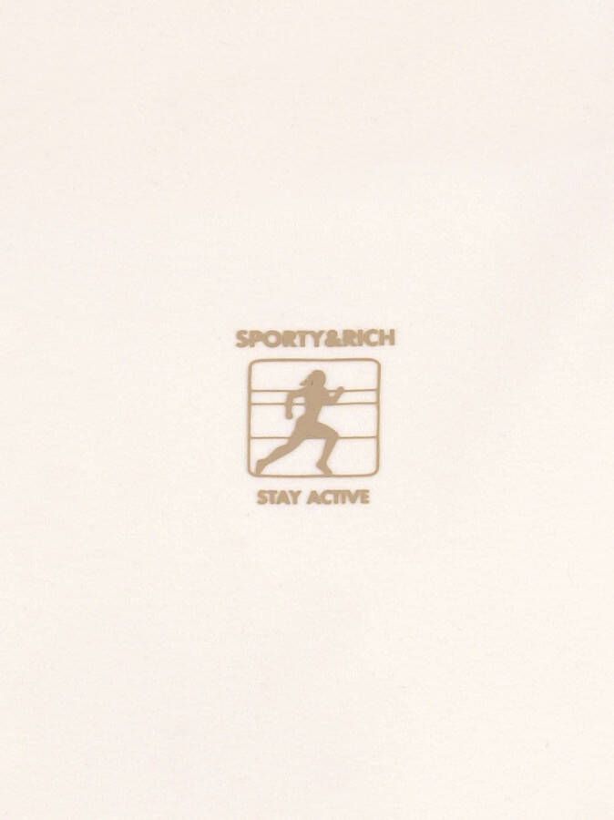 Sporty & Rich Trainingsshorts met logoprint Beige