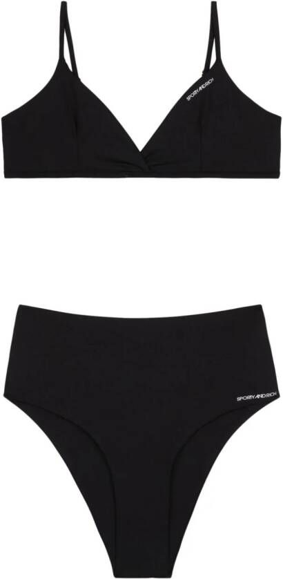 Sporty & Rich Triangel bikinitop Zwart