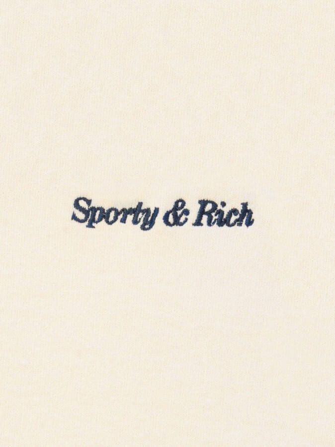 Sporty & Rich Trui met geborduurd logo Beige