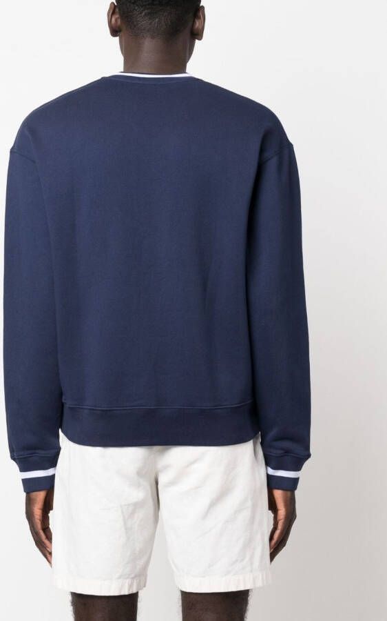 Sporty & Rich Trui met geborduurd logo Blauw