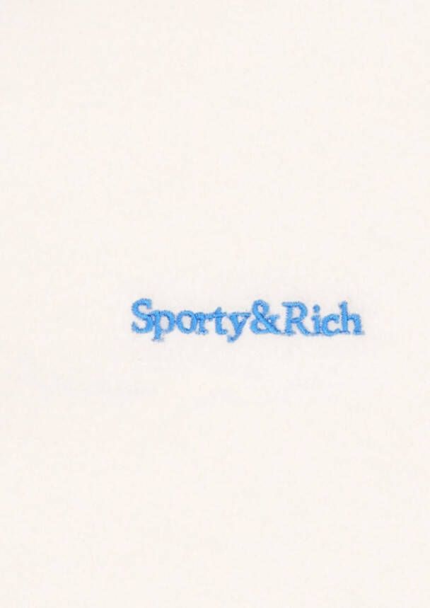 Sporty & Rich Trui met geborduurd logo Wit