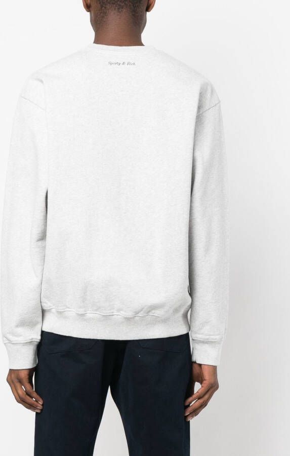 Sporty & Rich Sweater met print Grijs