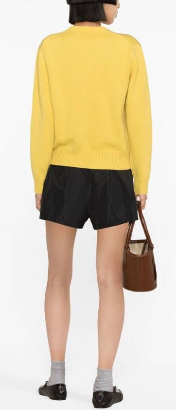 Sporty & Rich SRC Wool Crewneck Daffodil Geel