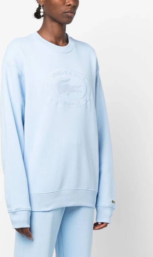 Sporty & Rich x Lacoste sweater met geborduurd logo Blauw