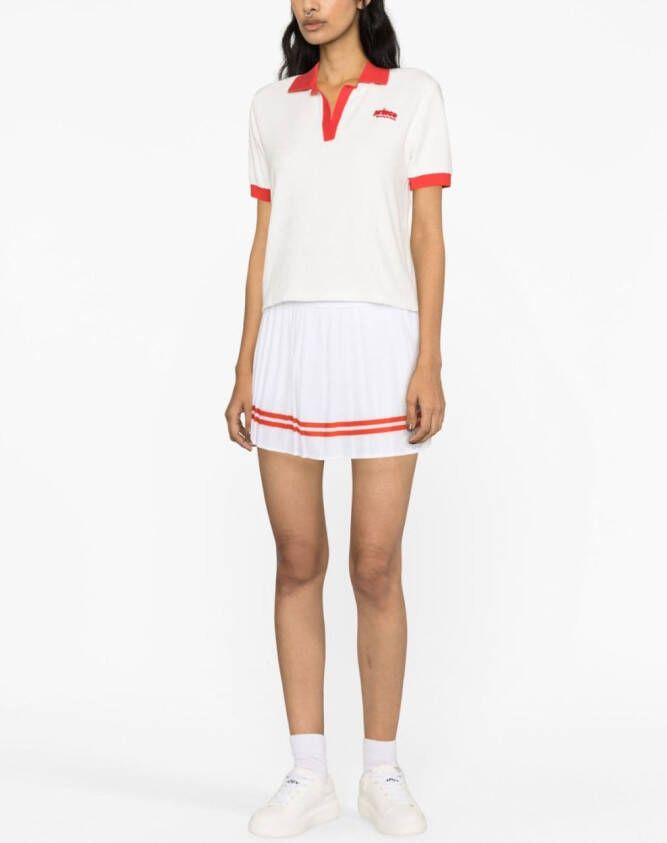 Sporty & Rich Gestreepte plooirok Wit
