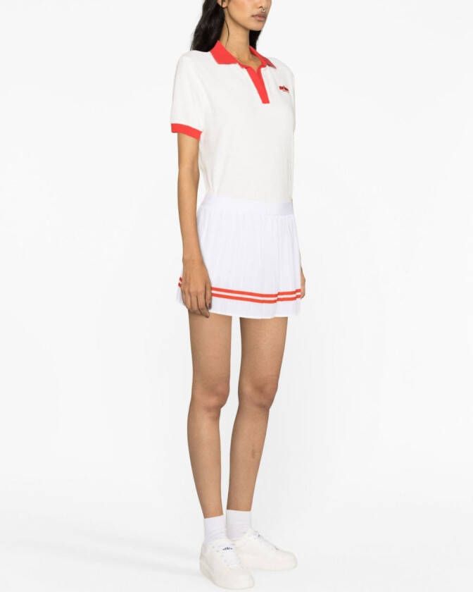 Sporty & Rich Gestreepte plooirok Wit