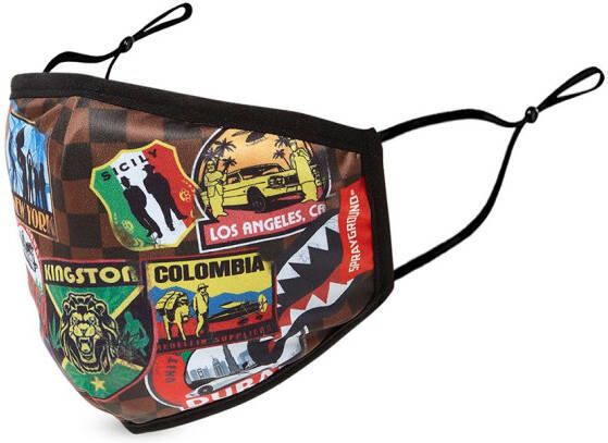 sprayground kid Mondkapje met print Zwart