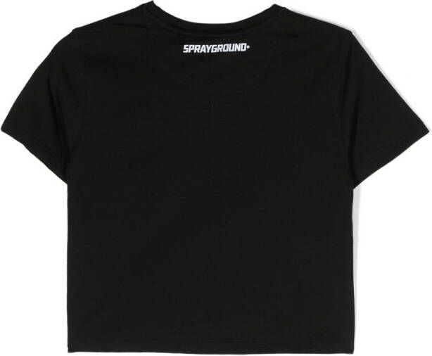 sprayground kid T-shirt met haaienprint Zwart