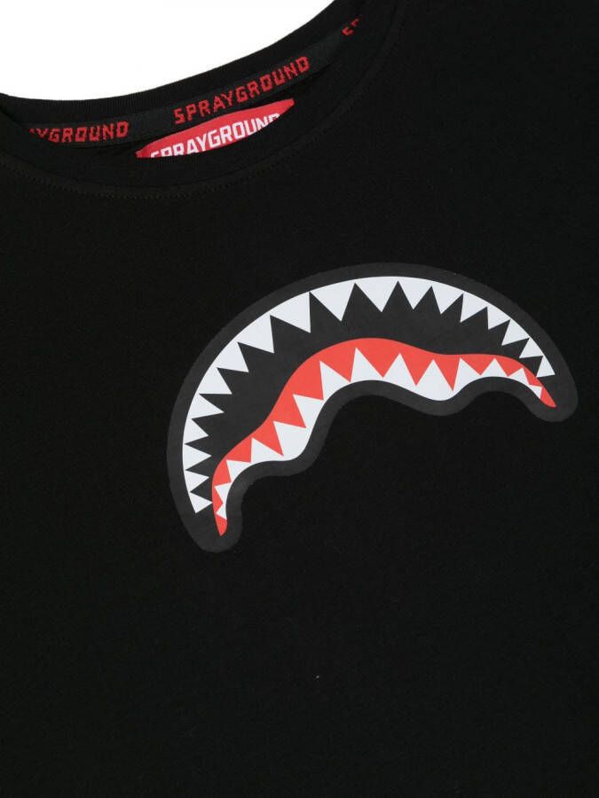 sprayground kid T-shirt met haaienprint Zwart