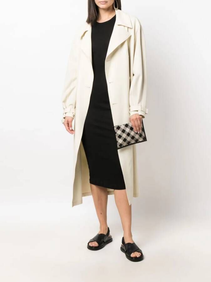 St. Agni Geruite clutch Zwart