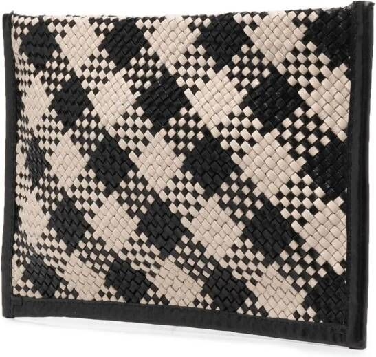 St. Agni Geruite clutch Zwart