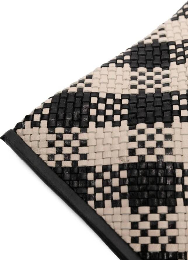 St. Agni Geruite clutch Zwart