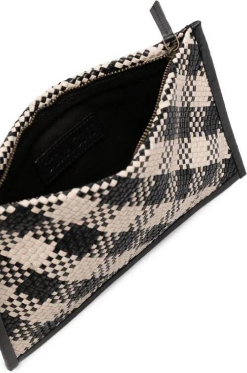 St. Agni Geruite clutch Zwart