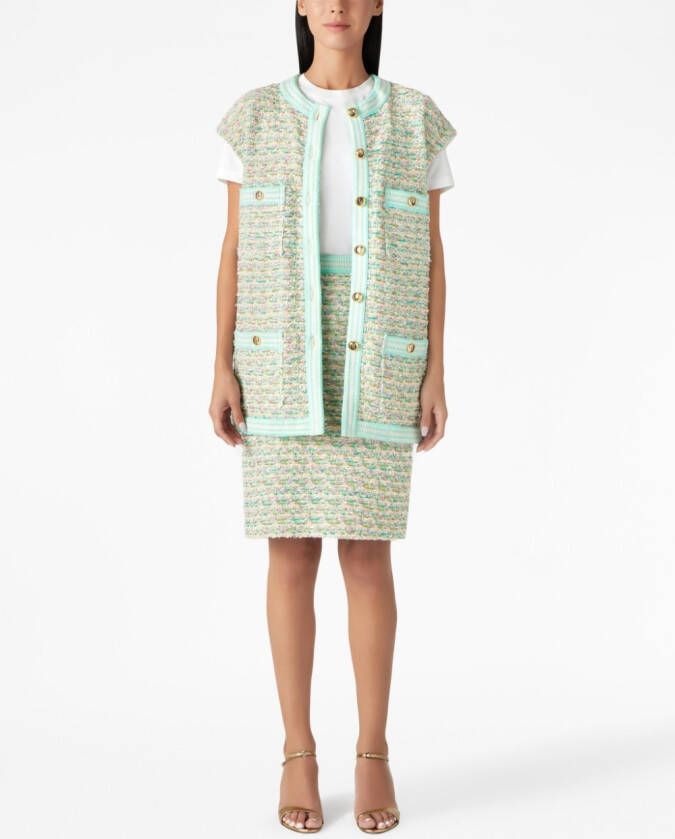 St. John Bouclé mini-rok Groen