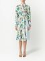 St. John Jurk met abstracte print Blauw - Thumbnail 3