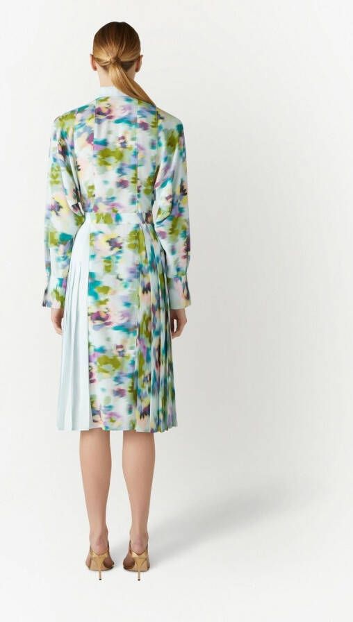 St. John Jurk met abstracte print Blauw