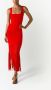 St. John Maxi-jurk met ringlets Rood - Thumbnail 2