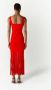 St. John Maxi-jurk met ringlets Rood - Thumbnail 4