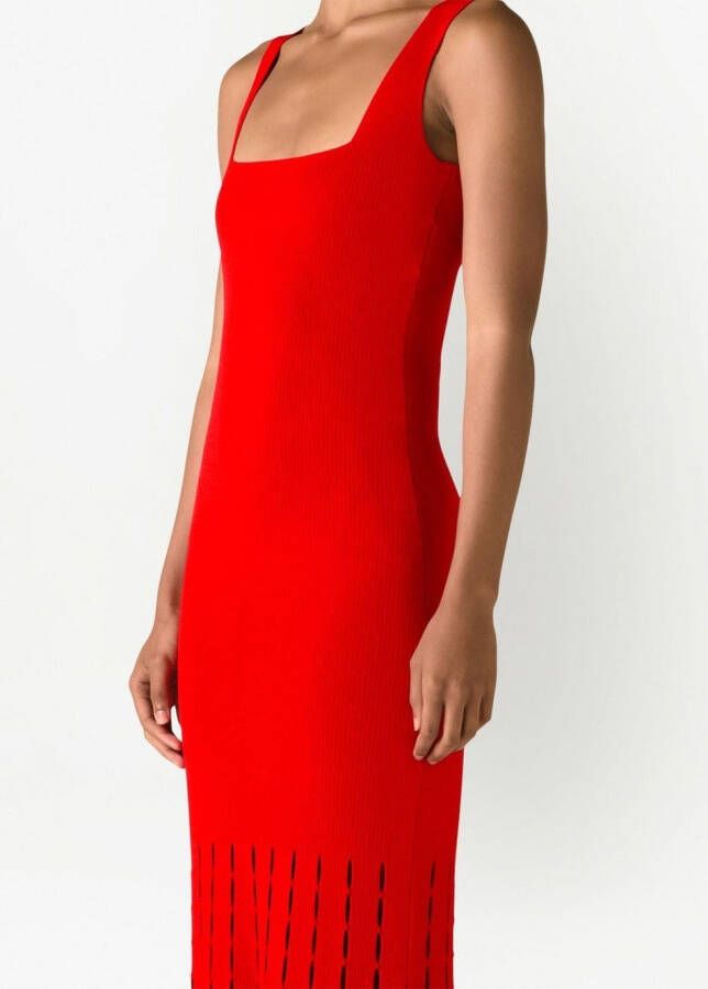 St. John Maxi-jurk met ringlets Rood