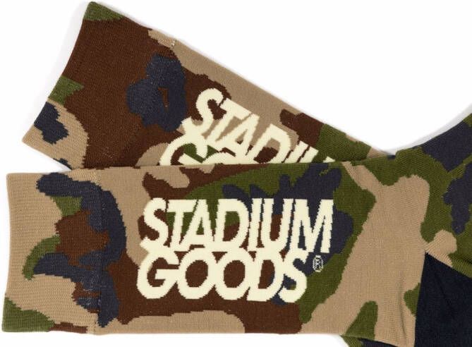 STADIUM GOODS Sokken met camouflageprint Beige
