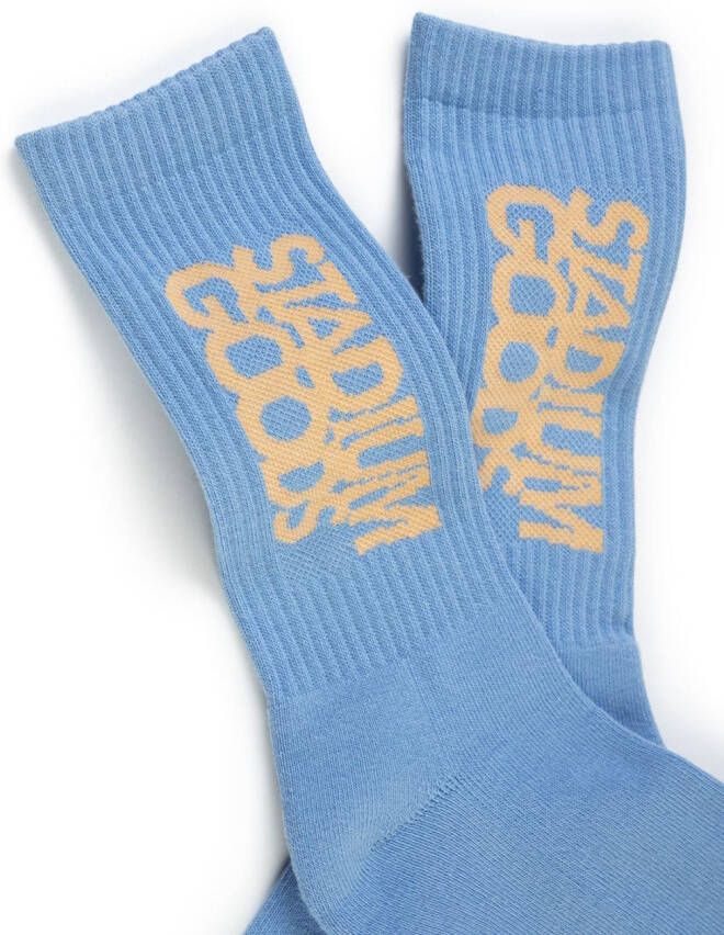STADIUM GOODS Sokken met geborduurd logo Blauw