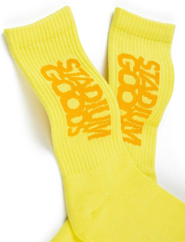 STADIUM GOODS Sokken met geborduurd logo Geel