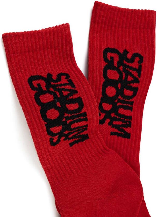 STADIUM GOODS Sokken met geborduurd logo Rood