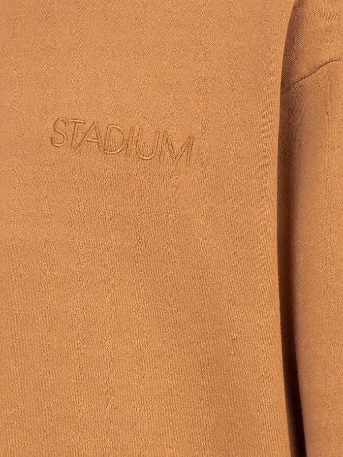 STADIUM GOODS Sweater met geborduurd logo Bruin