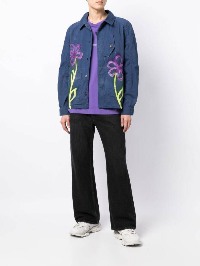 Stain Shade Button-up jack Blauw