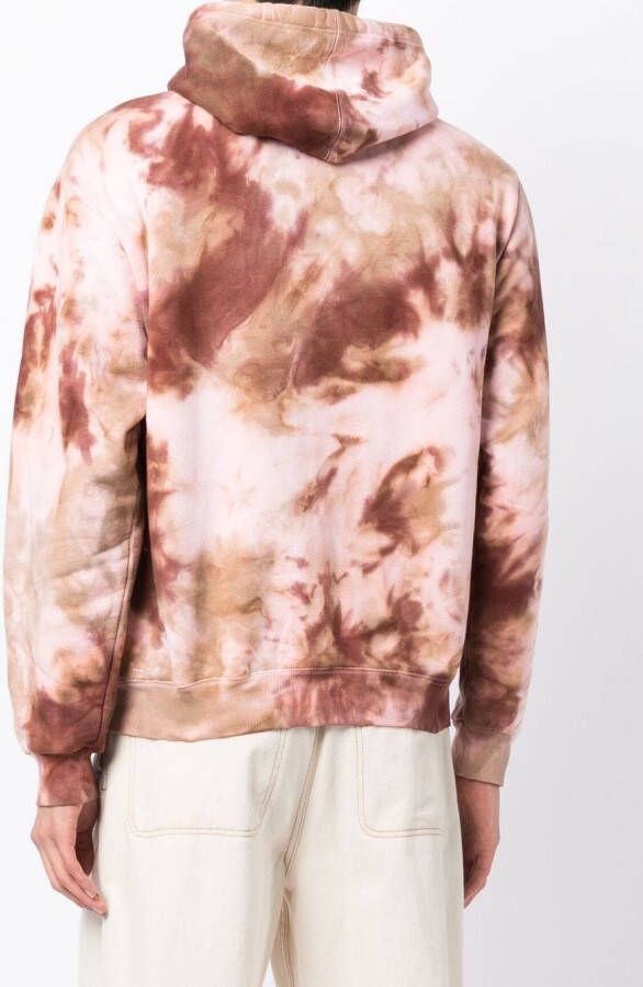 Stain Shade Hoodie met tie-dye print Bruin