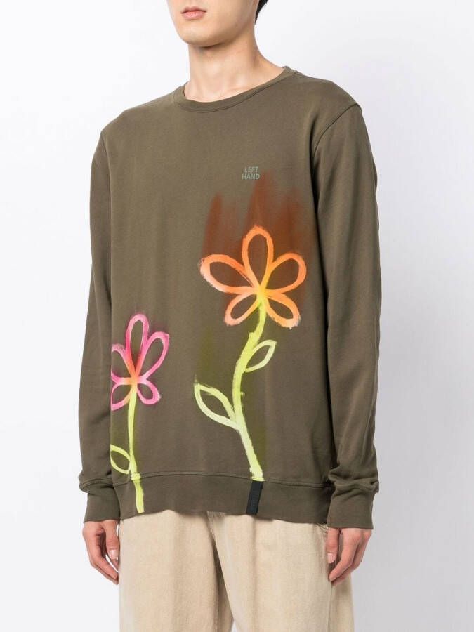 Stain Shade T-shirt met grafische print Groen