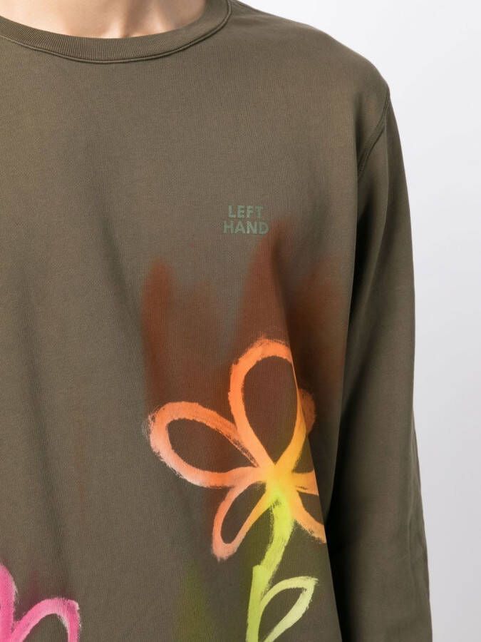 Stain Shade T-shirt met grafische print Groen