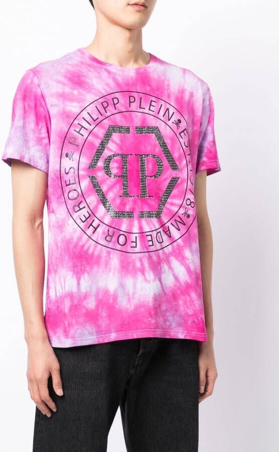 Stain Shade T-shirt met logoprint Roze