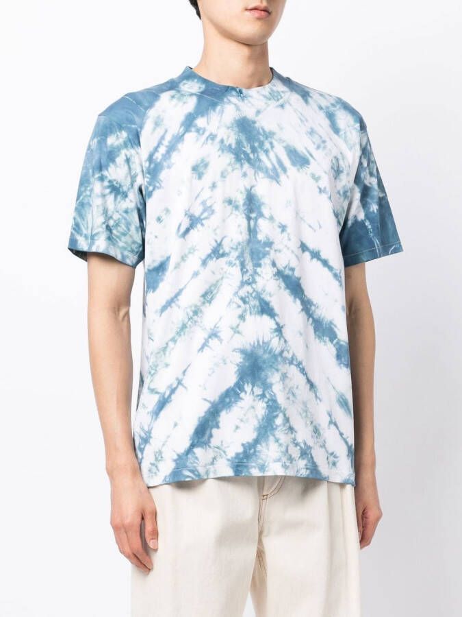 Stain Shade T-shirt met tie-dye print Blauw